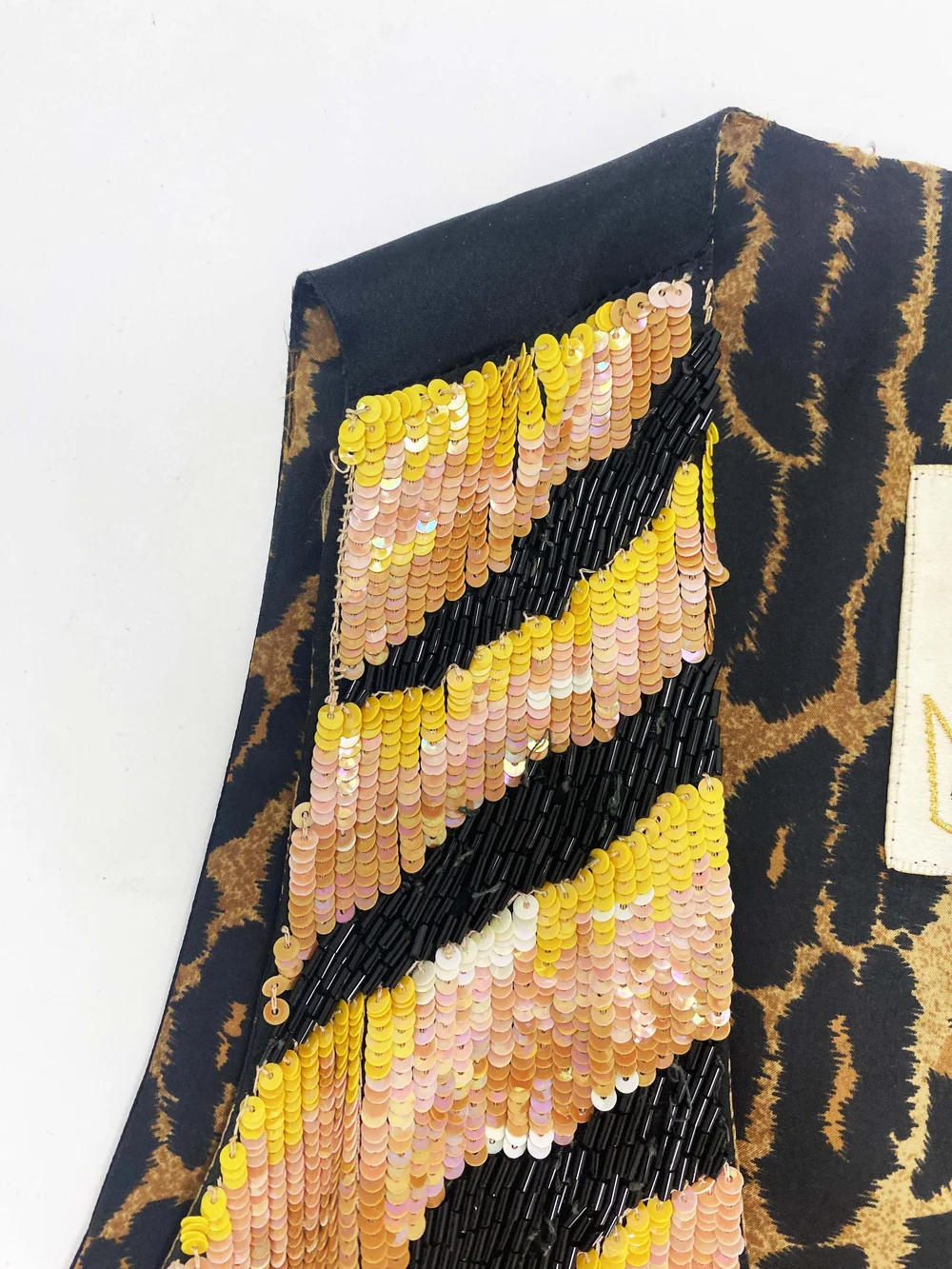 Todd Oldham F/W 1992 sequin tiger stripe vest — JAMES VELORIA